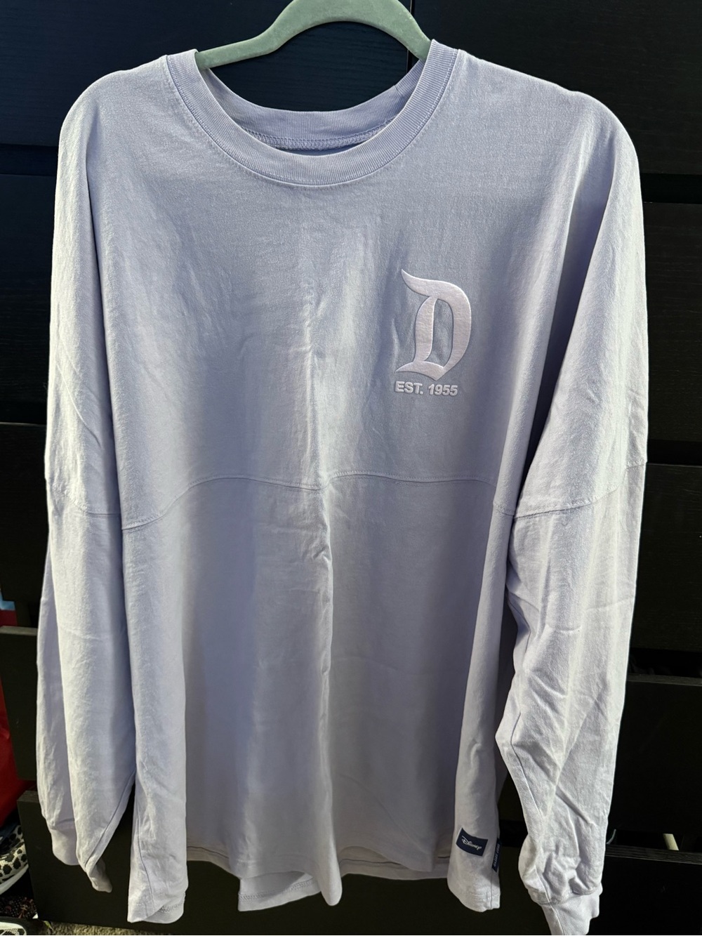 Disney Lavender Long-Sleeve Tee with 'D' Logo